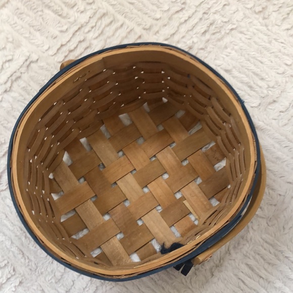 Set of 2 handled nested baskets, snowman charms and ceramic handles - New - Picture 11 of 16